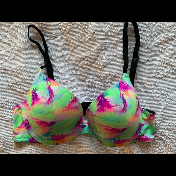 PINK by Victoria’s Secret 34B Neon Tropical Bra - Picture 2 of 3
